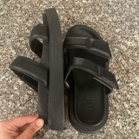8 by YOOX LEATHER PLATFOM SANDALS size 6 - Picture 6 of 7